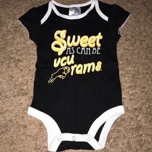 VCU Rams Black Onesie Girls 3/6 Months NWOT